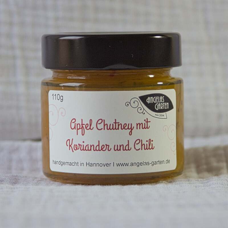 Apfel Chutney mit Koriander und Chili