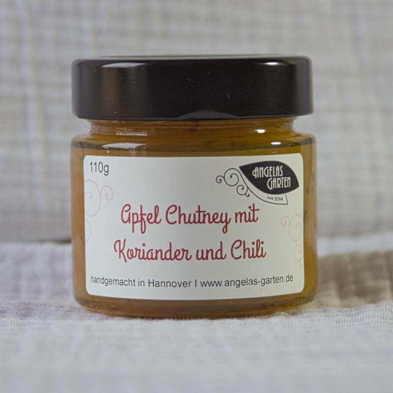ein fruchtig pikantes Apfel Chutney mit Koriander und Chili zu Geflügel Apfel Chutney mit Koriander und Chili