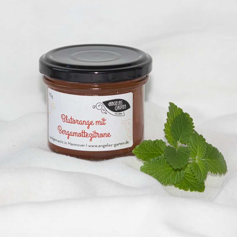 Blutorangenmarmelade mit Bergamotte Zitrone - säuerlich, leicht herb und erfrischend